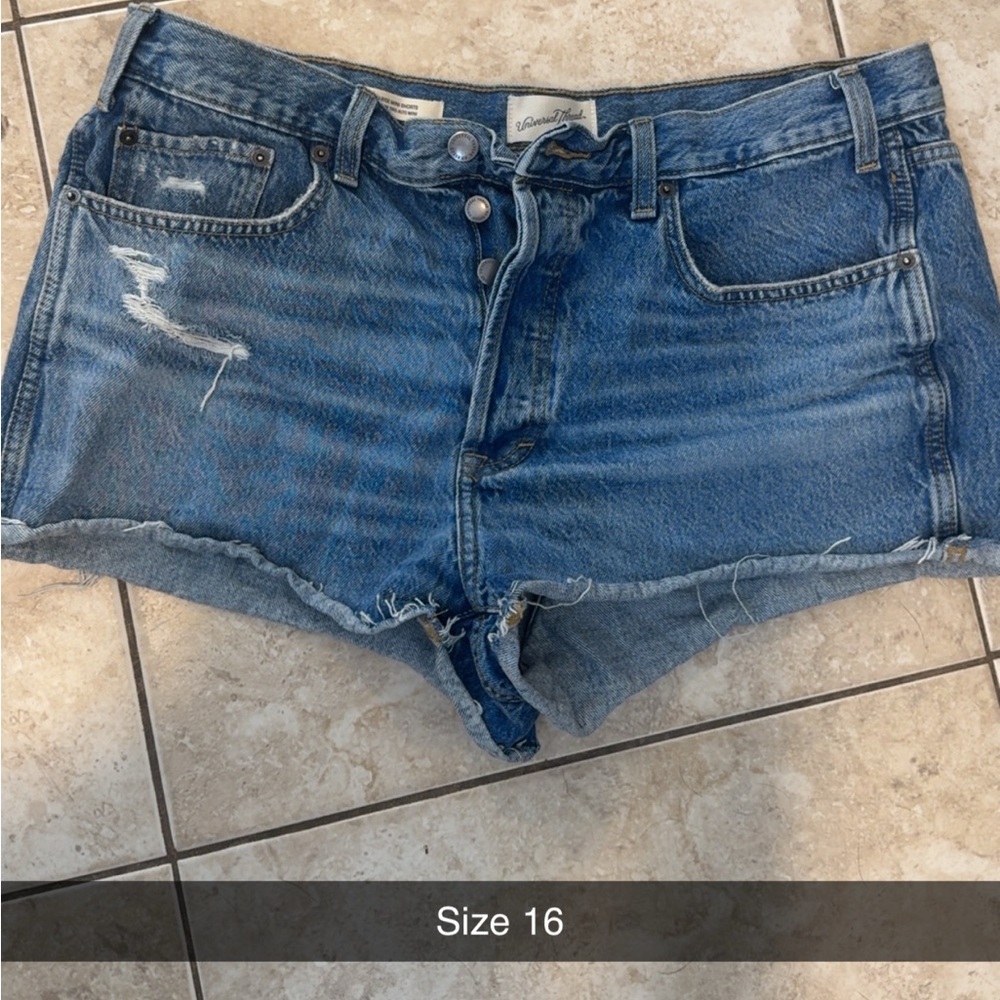 Blue Denim Cutoff Shorts